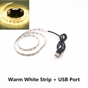 Ready Stock 5V LED Strip Light TV Backlight USB 2835 SMD HDTV 1M 2M 3M 4M 5M Tape Lamp Diode Flexible PC Desk Screen RGB Room Decorative Lights YC165