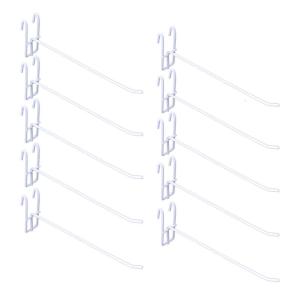 10pcs thực tế Pegboard móc tấm lưới móc mòn có thể tháo rời Net Bảng điều khiển Móc giá treo tường phụ kiện