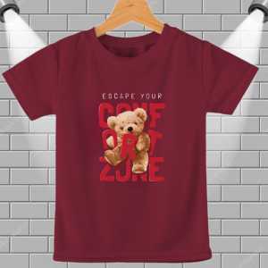 Baju Kaos Anak Laki laki/Perempuan Bear Confort Zone All Sizr Ukuran S-XXL Usia 1-15 thn