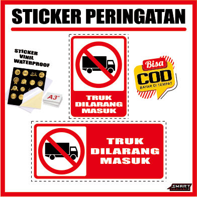 STIKER TULISAN / LOGO RAMBU TRUK DILARANG MASUK |  STICKER TULISAN / LOGO RAMBU TRUK DILARANG MASUK  |  RAMBU TRUK DILARANG MASUK  | bermacam ukuran  | Anti Air, Tidak Luntur , Murah ,Terbaru