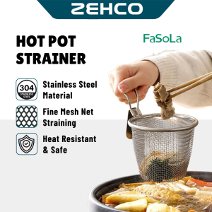 FaSoLa Hot Pot Strainer 304 Stainless Steel with Hook Noodle Strainer Shabu-shabu Net 不锈钢火锅网漏