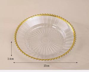 Decorative modern style PET plates daily or event use suitable