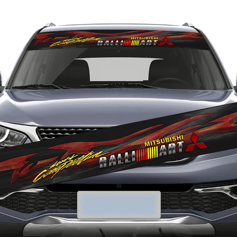 RALLIART Style 11pcs Reflective Decal Sticker Set For Mitsubishi – Window Vinyl Graphics Kit