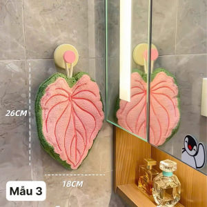 Khăn Lau Tay Treo Bếp Hình Lá Cây – Thấm Hút Tốt Trang Trí Nhà Cửa Màu Sắc Tươi Mát