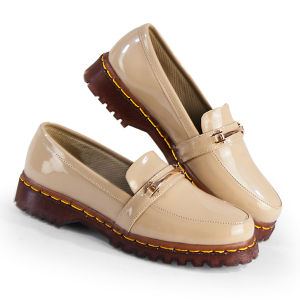 CBR SIX / Sepatu kasual wanita kulit sintetis sol transparan / Mary jane Loafer slip-on / HLC 092