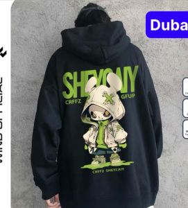 ÁO KHOÁC HOODIE CHỐNG NẮNG LÓT NHUNG TAY DÀI OVERSIZE QUỶ NHỎ SHEYOWY PHONG CÁCH HÀN QUỐC CAO CẤP MỚI - DUBAI FASHION