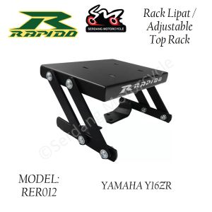 RAPIDO Adjustable Top Rack Lipat Heavy Duty Box Kotak Bracket Rear Luggage Rak Bagasi Pemegang Holder RSX Y15 LC135