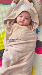 Hooded Towel Set for Newborn Boys and Girls Soft Terry Baby Hooded Bath Wrap and Wash Clothes Set for Baby Supplies