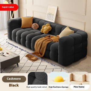 Cream Style Sofa Fabric Lazy Sofa Minimalist French Sofa Chair Living Room Nordic Sofa Lamb Wool Recliner Sofa