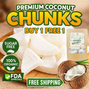Soft Dried Coconut Chunks Healthy Chewy Snack – No Sugar Added Natural Vegan Coconut Meat Treat