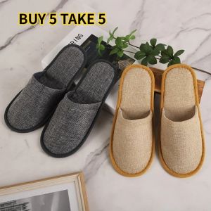 10 Pairs Disposable Slippers Hotel House Slipper Non-Slip Closed Toe SPA Slippers for Home and Hotel