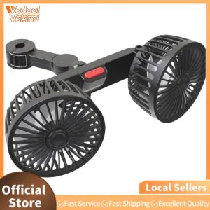 12V/24V Auto Ventilation Fan with Dual Heads for Cars and SUVs for Efficient Cooling and Airflow