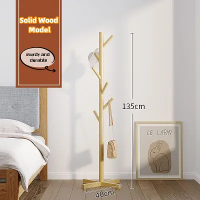 1.7M Coat Rack Stand Wooden Bag Rack Pine Wood Bag Clothes Rack Stand Organizer Coat Hanger Stand Wooden Hat Clothing Organizer Rack Drying Rack