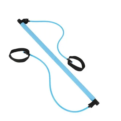 GYMPRO Portable Yoga Pilates Bar Stick with Resistance Band Home Gym Muscle Toning Bar Fitness Stretching Sports Body Workout Exercise Portable Gym Workout Pilates Bar Trainer Elastic Bands For Fitness Equipment