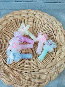 1pc ikat rambut spiral korea sanrio karakter rolled hair band anak perempuan viral