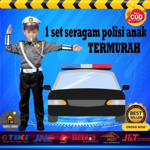 seragam sekolah tk paud sragam profesi polisi anak polantas set anak seragam polisi cilik pocil kostum polisi