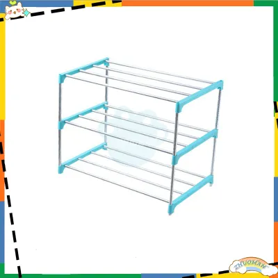 ชั้นวางรองเท้า ชั้นเก็บรองเท้า ชั้นวางรองเท้าสแตนเลส Stainless Shoe Rack ชั้นวางรองเท้าสแตนเลส ที่วางรองเท้า 3/4ชั้น มี3สี