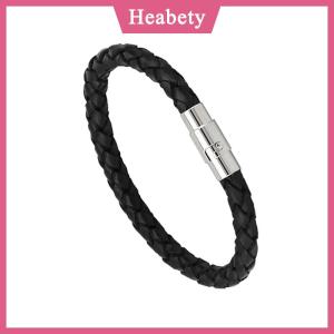 Heabety  Phụ Nữ Người Đàn Ông Da Đen Quyến Rũ Dây Đeo Cổ Tay Thép Không Gỉ Từ Clasp Vòng Đeo Tay