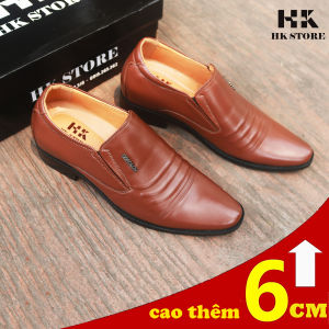 Giày da nam tăng cao 6cm - da bò thật 100% bảo hành 12 tháng - kiểu dáng lịch sự dễ kết hợp quần áo (dd03)