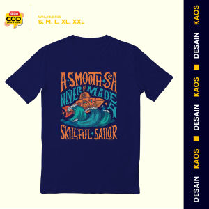 KAOS DISTRO VIRAL TERBARU KEKINIAN MOTIF"A SMOOTH SEA" PAKAIAN ATASAN PRIA DAN WANITA COMBED NYAMAN