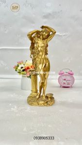 Tượng Nữ Thần Hi Lạp Bằng Đồng Cao 29cm .