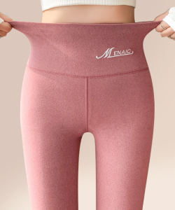 Womens Warm Cotton Pants Thermo Body Shaping High Waist Padded Bottom Pants