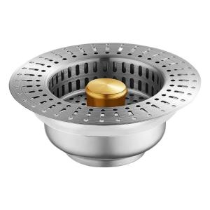 ท่อระบายน้ำอ่างครัวตัวหยุดที่กรอง AntiClog จุกซิงค์ซิงค์แกนเด้งตะกร้าแสตนเลสที่กรองซิงค์