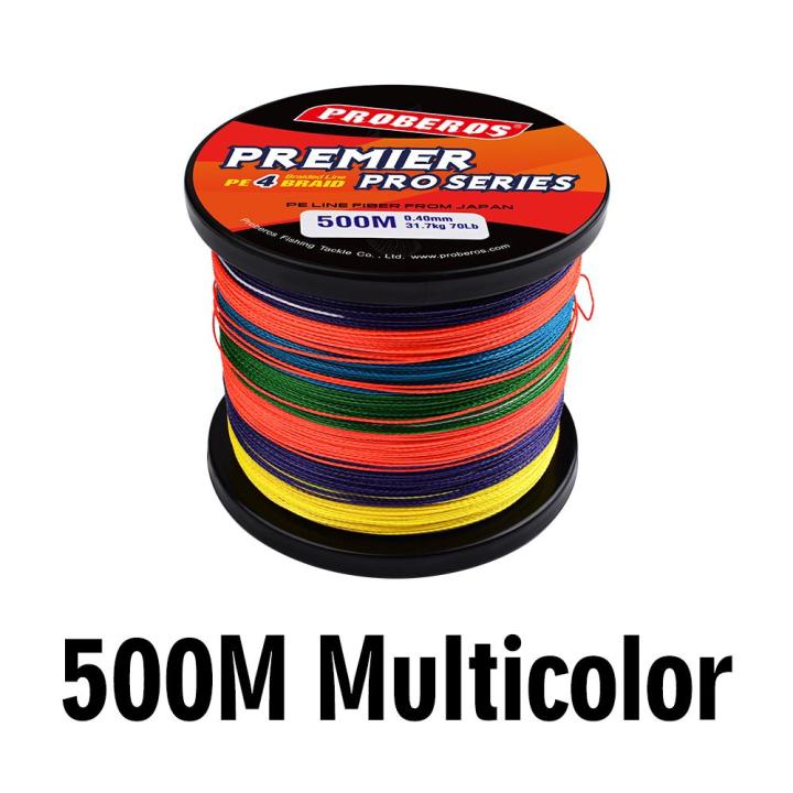 Multicolor 500M PROBEROS Brand MOMOTI Series Japan Wire PE 4 Braided  Fishing Line 6 8 30 50 70 80 100LB Braided Line Multicolor - intl