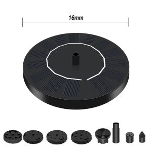 Kebememe 13/16cm Máy bơm đài phun nước bằng năng lượng mặt trời 6 vòi phun nổi tấm năng lượng mặt trời Máy bơm đài phun nước bằng năng lượng mặt trời bể nước cho chim tắm vườn ngoài trời hồ nước Pond trang trí nội thất