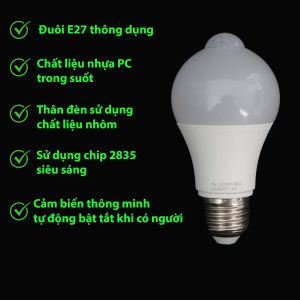 💡 BÓNG ĐÈN CẢM BIẾN HỒNG NGOẠI – BẬT TẮT TỰ ĐỘNG TIẾT KIỆM ĐIỆN! 🚀