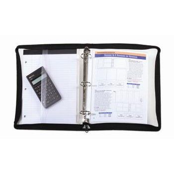 SAKURA Translucent 3-Ring Presentation Binders File Folder with Zipper ...
