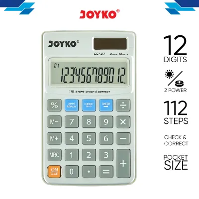 Calculator Kalkulator Joyko CC-37 12 Digits Check Correct
