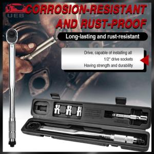 [UEB AUTO]1/2-Inch Drive Click Torque Wrench Professional Torque Wrench 28-210Nm Bicycle Repair Tool Metal for Removing Wheels