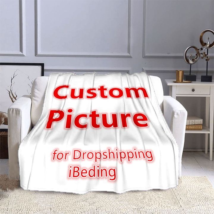 Custom Flannel Throw Blanket Personalized Photo Fleece Blankets for Sofa  Gift Customized DIY Print on Demand Dropshipping Lazada PH