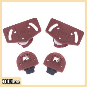 [Hilldora] 4 Pairs Wardrobe Roller Sliding Door Gear Circuit Board Indoor Panel Kit Furniture Sliding Door Roller Set Cabinet ABS Wheel