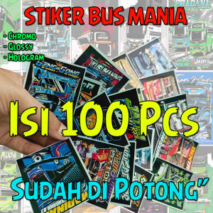 Stiker Bus Basuri Viral Isi 100 pcs Stiker Bus Mania Telolet Kuat Terbaru