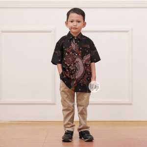 Couple batik keluarga ayah ibu dan anak perempuan kemeja batik anak cowok lengan panjang dan pendek