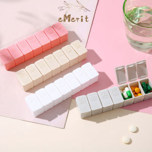 Pil box 7 sekat Kotak tempat obat pil vitamin 7 day ada tulisan senin sampai minggu