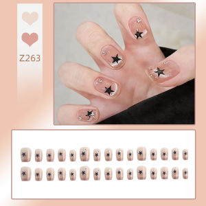 DD263 เล็บปลอม 3 มิติ ชุดเล็บปลอม อินเทรนด์ พร้อมของขวัญ 24 ชิ้น