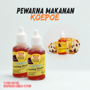 ( 1 PCS ) KOEPOE PEWARNA MAKANAN LIGHT YELLOW / UNGU / COKELAT / MERAH CABE / RED ROSE / KUNING TUA