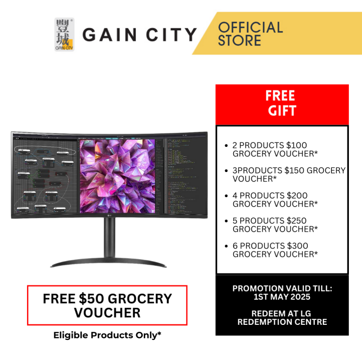 LG ULTRAWIDE 34WQ75C-B | 34" QHD HDR CURVED MONITOR IPS | AMD | 3440x1440 | HDMI | TYPE-C|DISPLAY PORT|HEIGHT ADJUSTABLE