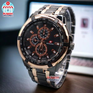 Jam Tangan Pria Rantai Stainless Steel SA249 Sporty Mewah