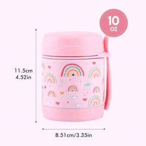 10oz Stainless Steel Thermos Food Jar with Spoon Leakproof Soup Thermos Food Container for Students School Office Travel Kitchen2026