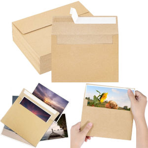 100 Pcs Envelope Release Adhesive Sealing Invitation Photo Envelope Kraft Envelopes Greeting Cards Multi-function Letter Blank2026