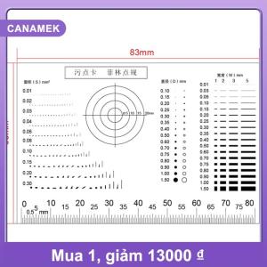 【CANAMEK】 Vết nứt tương phản vật nuôi chấm dòng kiểm tra chất lượng bề mặt Gauge Point Gauge phim trong suốt Stain thẻ so sánh thẻ