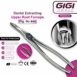 GIGI Tools Premium Tooth Extracting Forceps FIG 41 44 46 Upper Root Stainless Steel CE