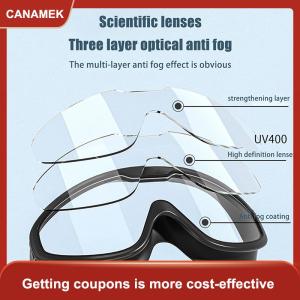【CANAMEK】 2025 Large Frame Swimming Goggles For Kids High Quality Antifog Swim Glasses Waterproof HD Swim Eyewear Swim Equipment