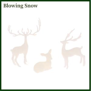 Blowing 1Pc Mini Resin Deer Christmas Forest Elk White Dessert Table Decor Merry Christmas Decor For Home Kids New Year Gift