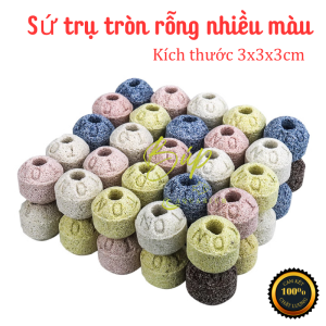 1kg sứ trụ 3d tròn rỗng nhiều màu vật liệu lọc cao cấp cho bể cá cảnh thủy sinh