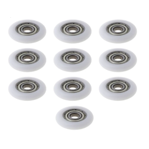 10 cái Nylon nhựa ròng rọc ròng rọc bi đường sắt bóng bánh xe cho phòng tắm cửa cửa sổ ngăn kéo dễ dàng để sử dụng